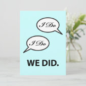 結婚式後のパーティー 私も私も私たちはもうしました 招待状 (スタンド正面)