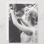 結婚式後のパーティー 紫 オレンジ色の水彩画の植物 招待状 (裏面)