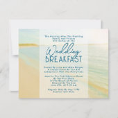 結婚式後のビーチでの朝食招待状 招待状 (正面)