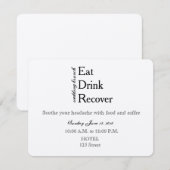 結婚式後のブランチへの招待 招待状 (正面/裏面)