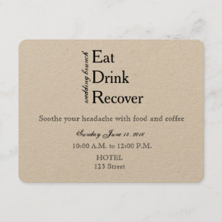 結婚式後のブランチへの招待 招待状