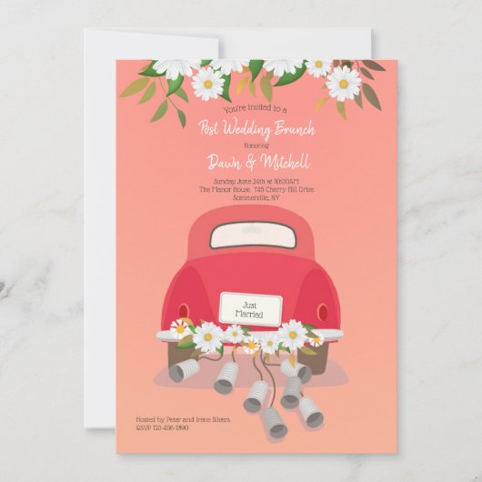 結婚式後のブランチ招待状 招待状 (正面)