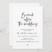 結婚式後のブランチ, 結婚式後の朝食 招待状 (正面/裏面)
