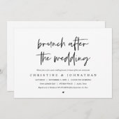 結婚式後のブランチ（結婚後）招待状 招待状 (正面/裏面)