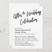 結婚式後のモダンカリグラフィー 招待状 (正面/裏面)