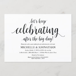 結婚式後のラスティックなブランチ招待状カード 招待状