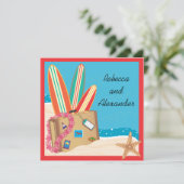 結婚式後のリセプション招待状(目的地) 招待状 (スタンド正面)