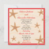 結婚式後のリセプション招待状(目的地) 招待状 (裏面)