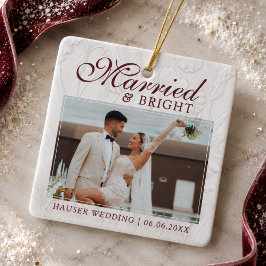 結婚式後の初めてのクリスマス ウェディング セラミックオーナメント