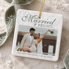 結婚式後の初めてのクリスマス ウェディング セラミックオーナメント