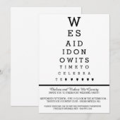 結婚式後の披露宴のみの招待状 アイチャート 招待状 (正面/裏面)