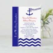 結婚式後の披露宴招待状 海軍 ネイビー 招待状 (スタンド正面)