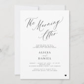 結婚式後の朝の別れのブランチパーティー 招待状 (正面)