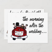 結婚式後の朝食への招待 インビテーションポストカード (正面/裏面)