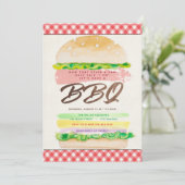 結婚式後のBBQパーティーの招待状 招待状 (スタンド正面)