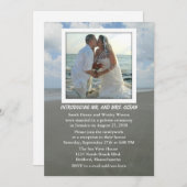結婚式後パーティーのみ  ビーチをテーマにした招待状 招待状 (正面/裏面)