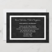 結婚式後パーティーの招待状 - ブラックボード 招待状 (裏面)