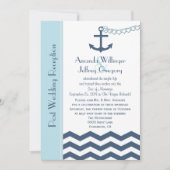 結婚式後パーティーの招待状 - 海事 招待状 (正面)