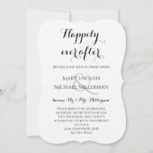 結婚式後パーティー ハッピーエンドの始まり 招待状 (正面)