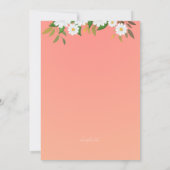 結婚式後ランチへのご招待 招待状 (裏面)