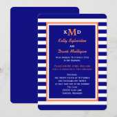 結婚式後 レセプション 招待状 - 海事 (正面/裏面)