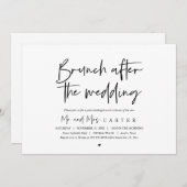 結婚式後、結婚後のブランチ 招待状 (正面/裏面)