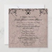 結婚式愛鳥のカップルのシャワーの招待状 招待状 (裏面)