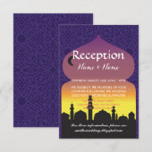 結婚式披露宴 パープル アラビアンナイト カード (正面/裏面)