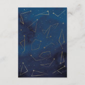 結婚式披露宴 星のサイン ネイビー ゴールド エンクロージャーカード (裏面)