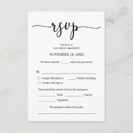 結婚式招待の返信カード（食事オプション付き） エンクロージャーカード