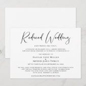 結婚式招待客リスト縮小のお詫び 案内状 (正面/裏面)