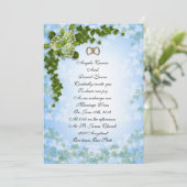 結婚式招待状あじさいツタ 招待状 (スタンド正面)