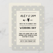 結婚式招待状おもしろいモダンデザイン 招待状 (正面/裏面)