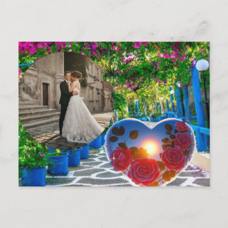 結婚式招待状おやすみなさい。 ポストカード