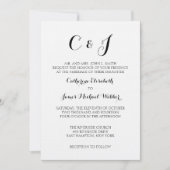 結婚式招待状が花嫁フォーマルの両親を表現 招待状 (正面)