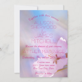 結婚式招待状さくらんぼの花のカスタマイズ 招待状