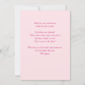 結婚式招待状さくらんぼの花のカスタマイズ 招待状 (裏面)