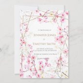 結婚式招待状さくらんぼ花 招待状 (正面)