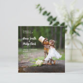 結婚式招待状とアコーン小人恋 招待状 (スタンド正面)