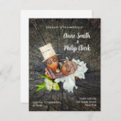 結婚式招待状とアコーン小人恋 招待状 (正面/裏面)