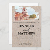 結婚式招待状とウォーターカラー会場絵画ズ 招待状 (正面/裏面)