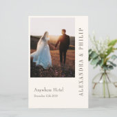 結婚式招待状とエレガントタイポグラフィ (スタンド正面)