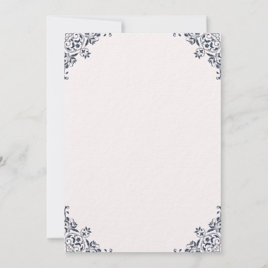 結婚式招待状とコーエレガントナーデザイン 招待状 (裏面)