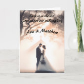 結婚式招待状とスタイルと優雅 カード (正面)