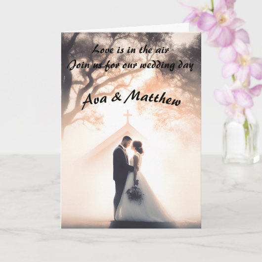 結婚式招待状とスタイルと優雅 カード (蘭)