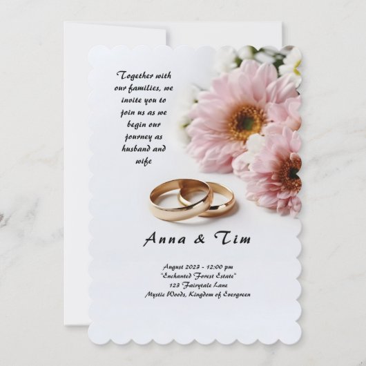 結婚式招待状とスタイルと優雅 招待状 (正面)