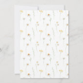 結婚式招待状とデイジー-エレガントフローラ 招待状 (裏面)