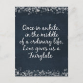 結婚式招待状とラブ引用文 案内ポストカード (正面)