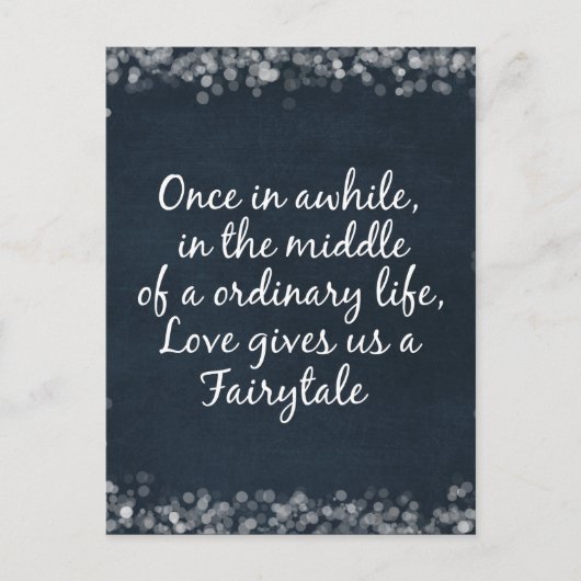 結婚式招待状とラブ引用文 案内ポストカード (正面)