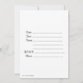 結婚式招待状とリ結婚ングのカスタム文字 招待状 (裏面)